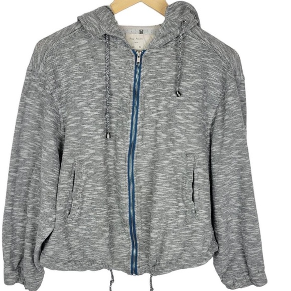 Free People Sweaters - Free People Heather Gray Zip-Up Sweater